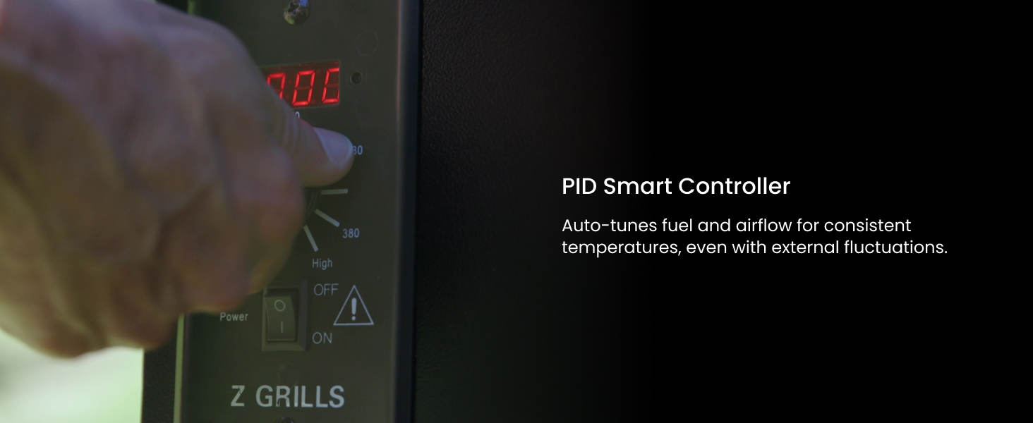 PID Smart Controller, Auto-tunes fuel and airflow for consistent temperatures
