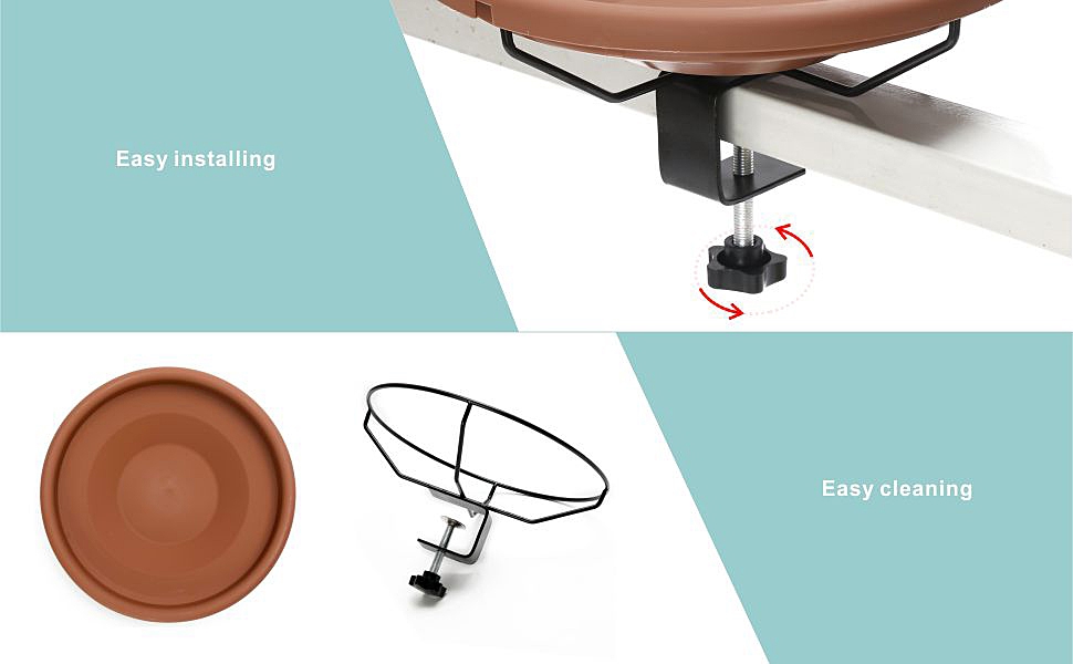 deck mounted bird bath railing bird bath fence