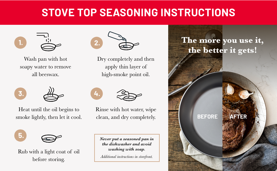 Stove Top Seasoning Instructions