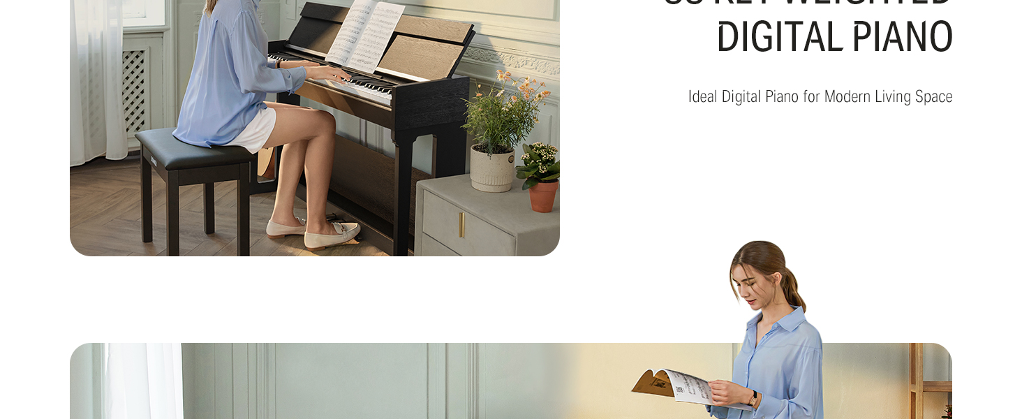 ddp-90 piano keyboard 88 keys weighted