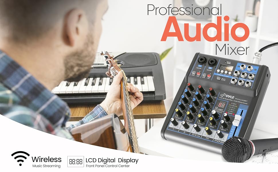 Pyle Professional Audio Mixer Sound Board Console System