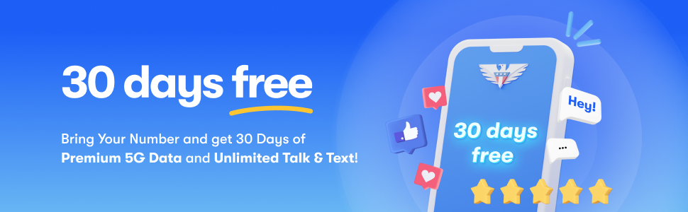 100 days with Premium 5G Data and Unlimited Take &amp; Text when you bring your number.