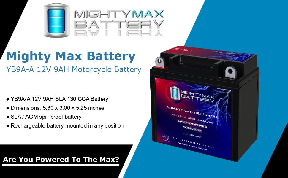 Motorcycle battery, 130 CCA battery, 12volt, 9 Amp, battery for motorcycle, Seaed lead acid, SLA