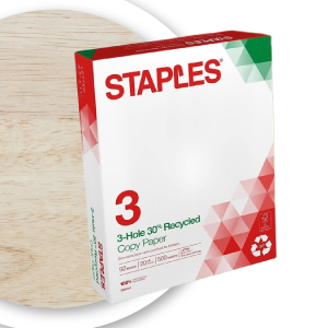 Staples 8.5 X 11-Inch, 3-Hole Punched Copy Paper
