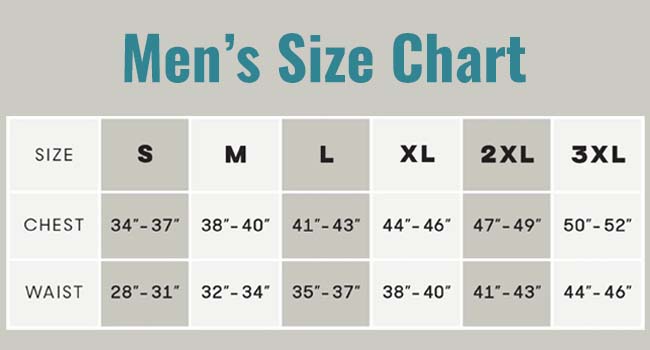 Mens Size Chart