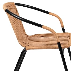 Rattan Indoor-Outdoor Restaurant Stack Chair