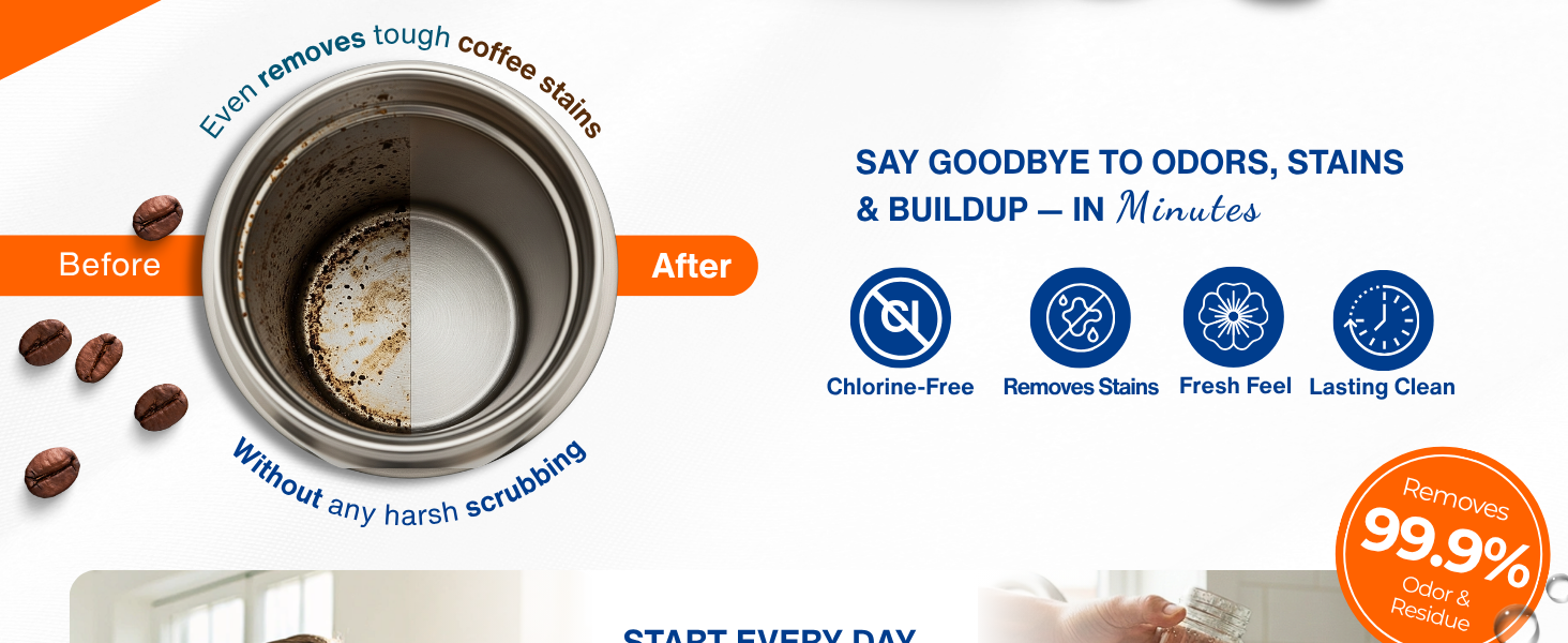 bottle cleaner fresh bottle stain removal odor free safe tablets