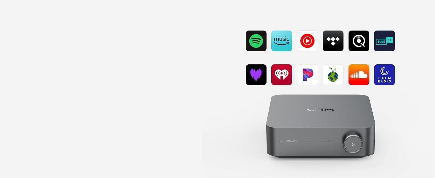 No more app-hopping. WiiM Home App connects you to a plethora of popular music streaming services.