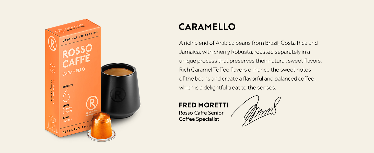 Rosso Caffe Reserve Flavor Pack Compatible with Original Nespresso Pods