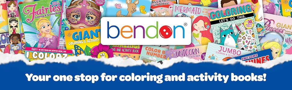 Bendon Coloring Books for Kids 3 and older
