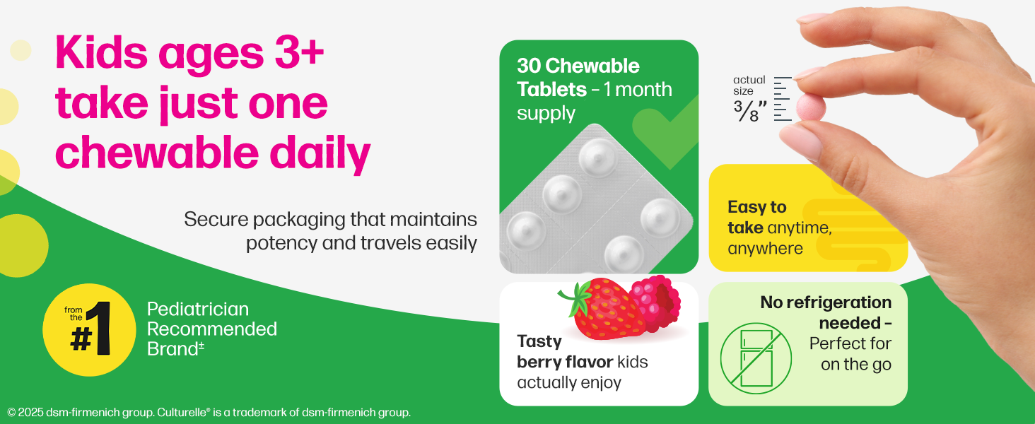 Flavorful chewables helping children maintain gut health and immune resilience