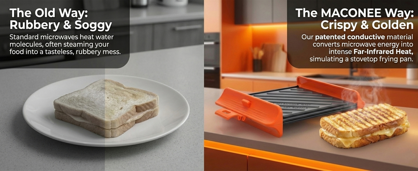 Maconee crispy and browing plate