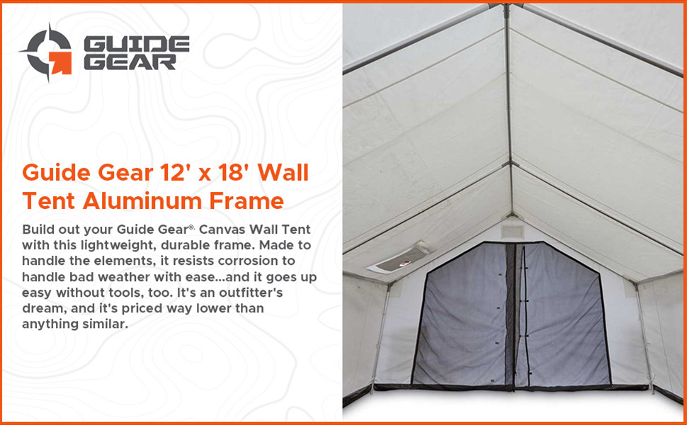ZZX3*0706761 Guide Gear Aluminum Frame for Large Canvas Wall Tent, Camping, Hunting