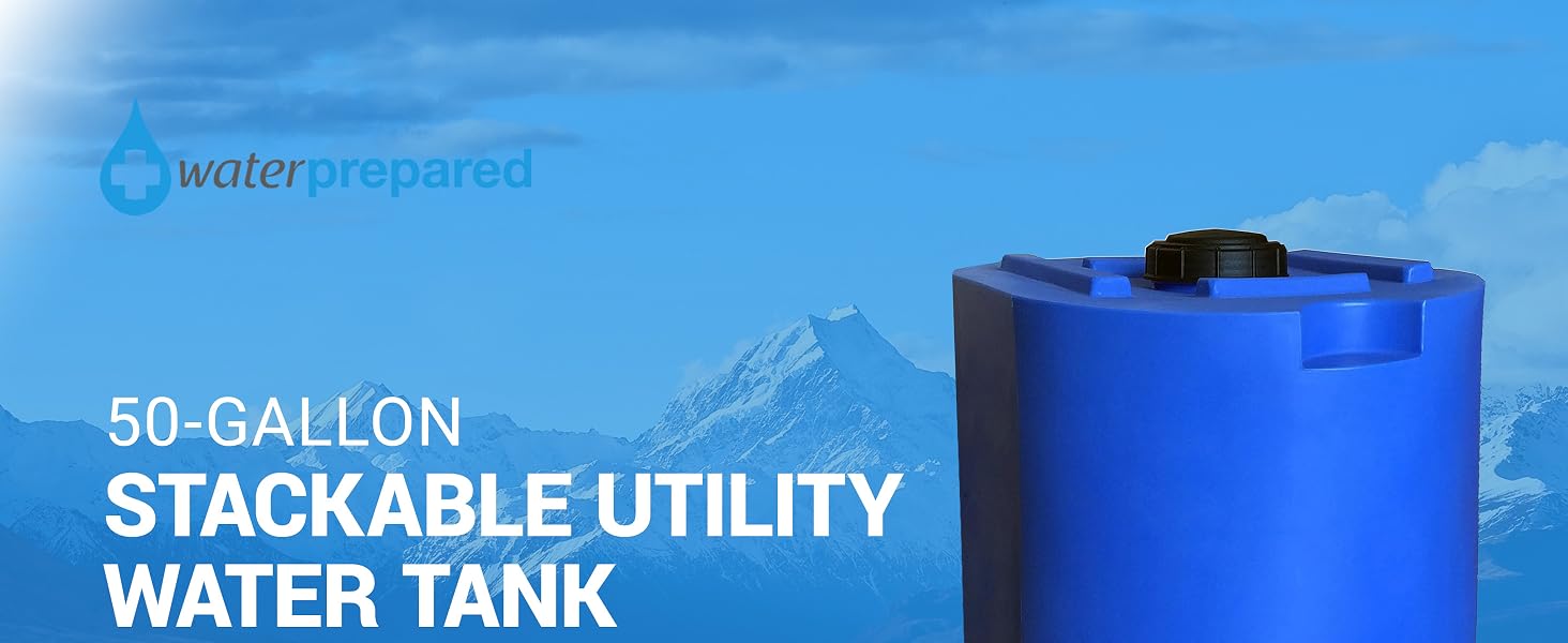 Water Prepared 55 Gallon stackable utility water tank