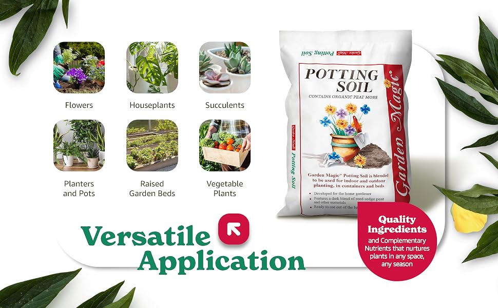 Michigan Peat Company Garden Magic General Purpose Potting Soil Mix, 20 Lb Bag