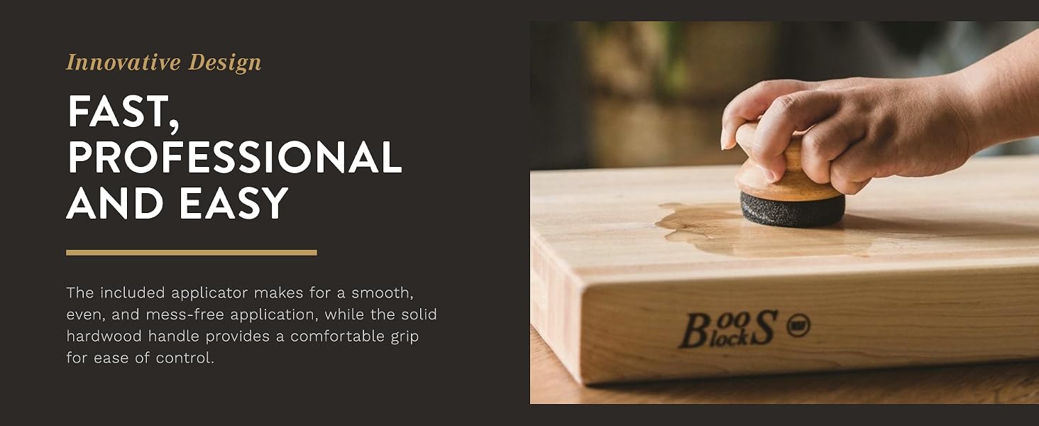 John Boos Walnut Wood Juice Groove Cutting Board w/Boos Block Maintenance Set