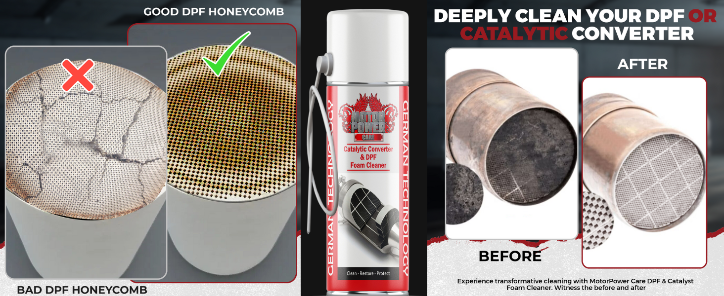 foam cleaner DPF before and after motorpower care