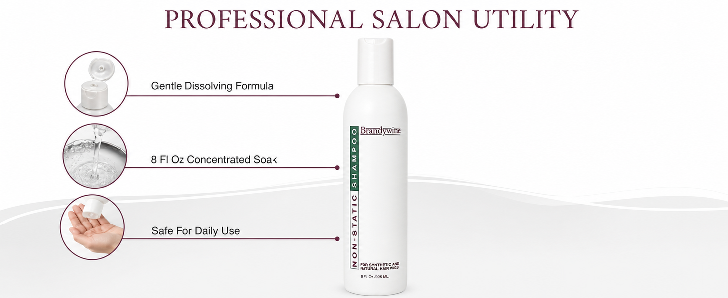 Anti static shampoo for wigs and natural hair