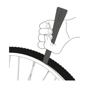 Simple installation with tires irons and tools