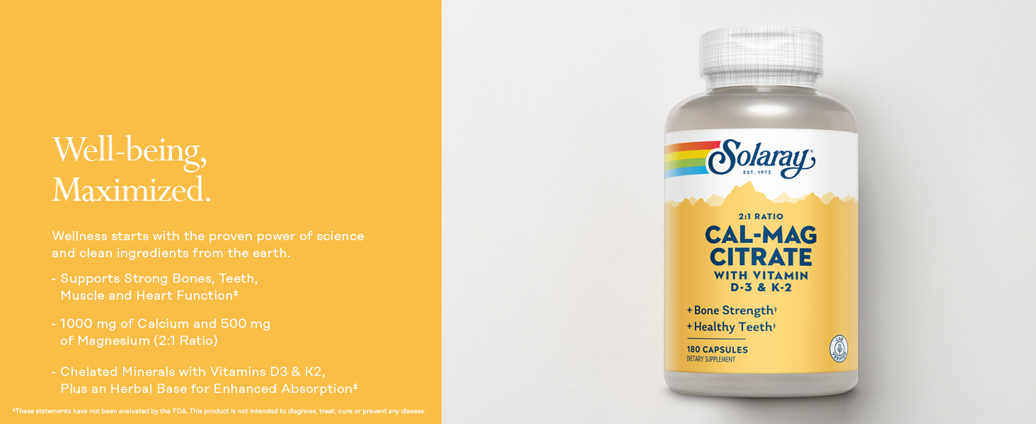Cal-Mag Citrate w/ D3 &amp; K2, 180ct