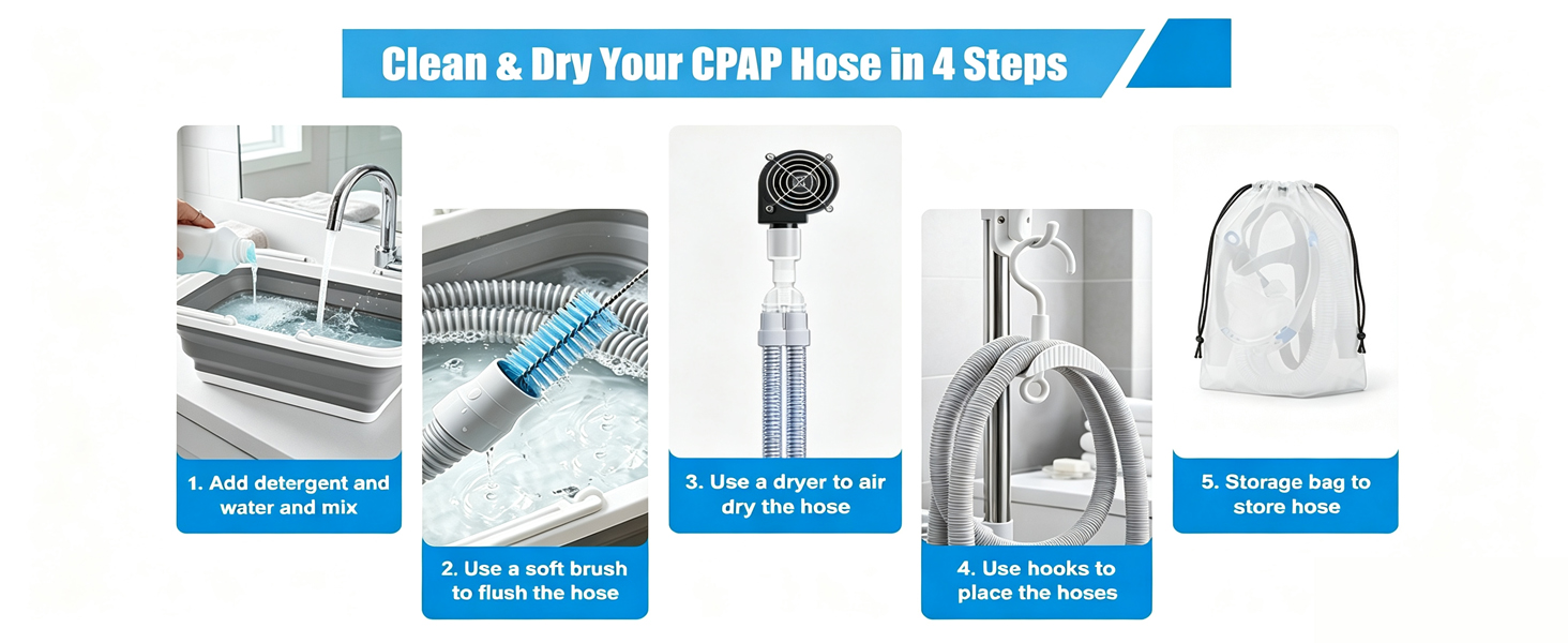 11 Pack CPAP Cleaning kit so clean cpap cleaner machine cpap cleaning brush for Resmed F20 S10 Hose