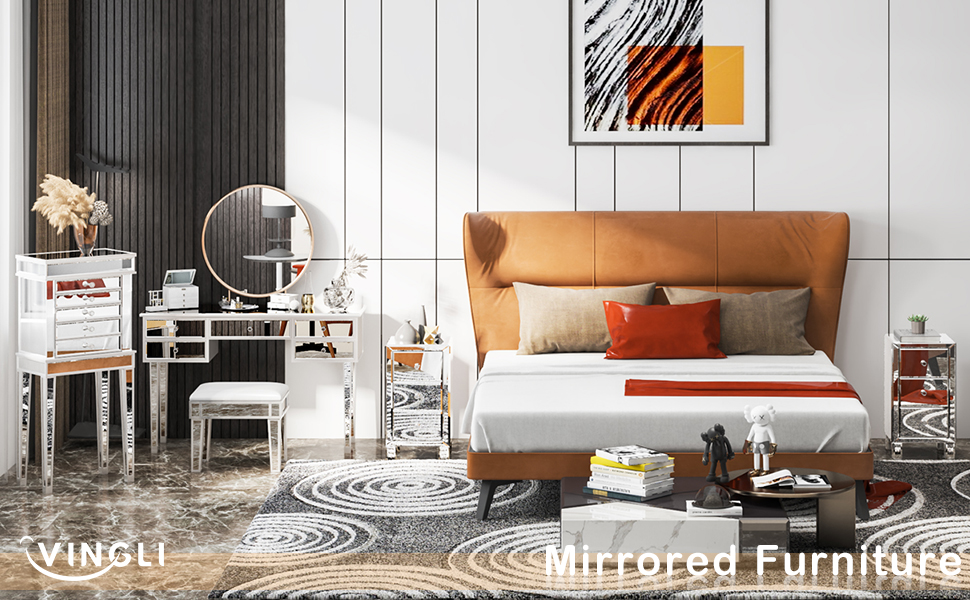 mirrored table