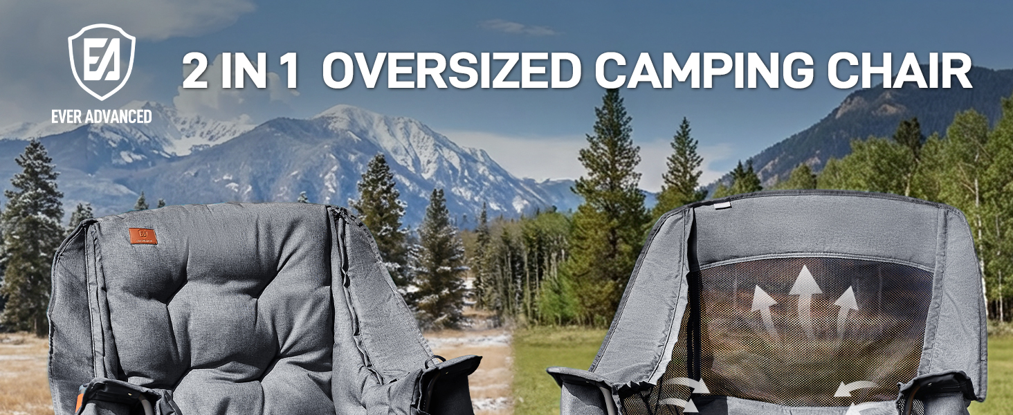 Camping Chair with Detachable Cushion