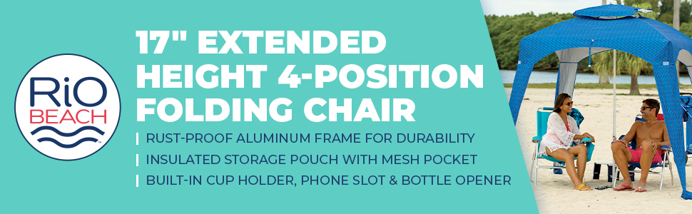 SC617 4-Position Tall Beach Chair