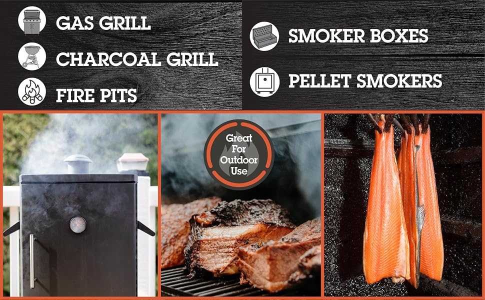 smoking wood chips pellets for smoker grilling grill smoker box pellet tube charcoal gas