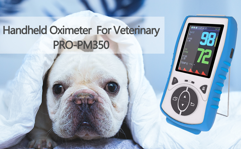 Handheld oximeter for veterinary