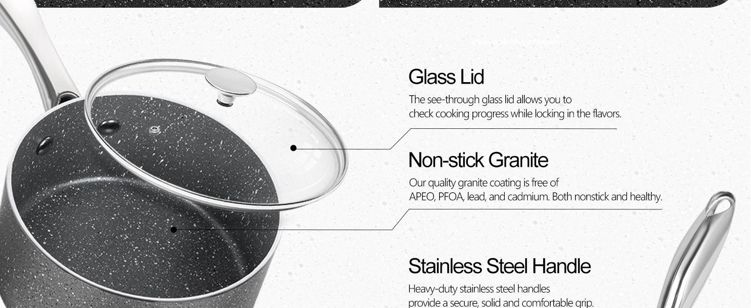 1 quart saucepan with lid sauce pan with lid