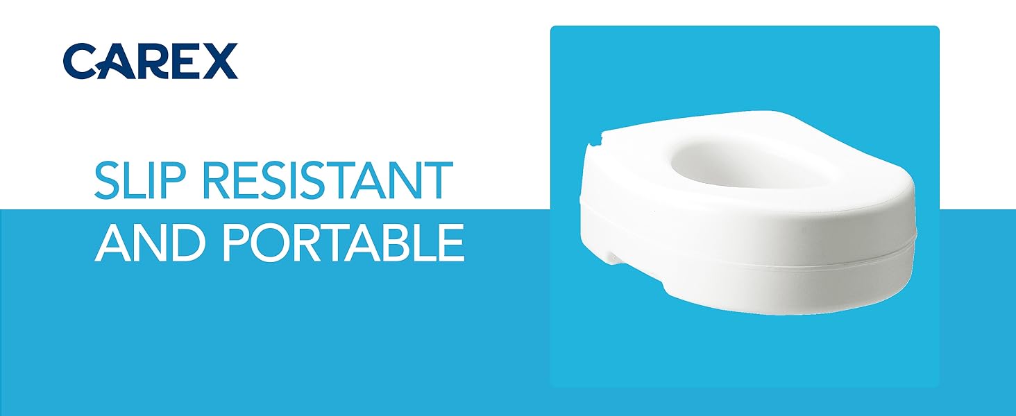 Toilet riser that adds 5.5 inches of height to your toilet to aid the elderly, seniors, handicap