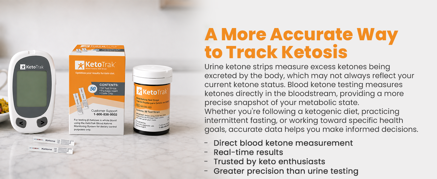 Blood ketone testing offers real time ketone readings for routine ketosis monitoring and awareness