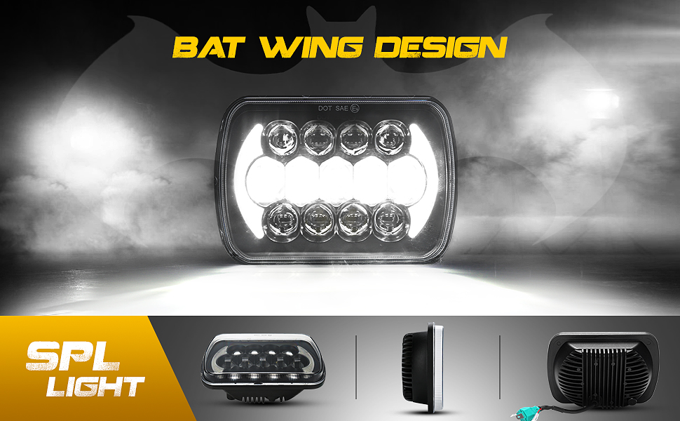 yj xj 5x7 led headlights