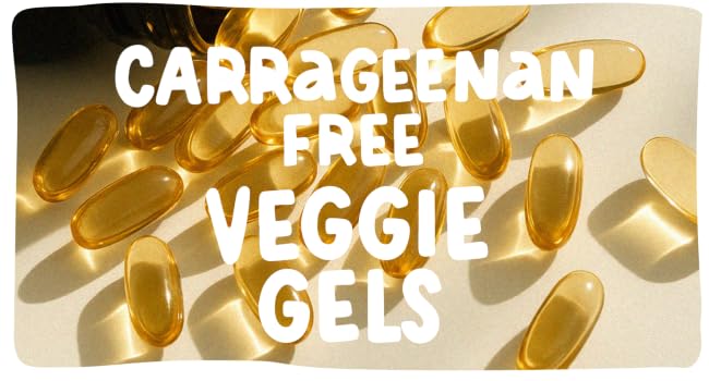 Carrageenan free pmega 3 capsules made from algae DHA DPA dietary supplement alternative to fish oil