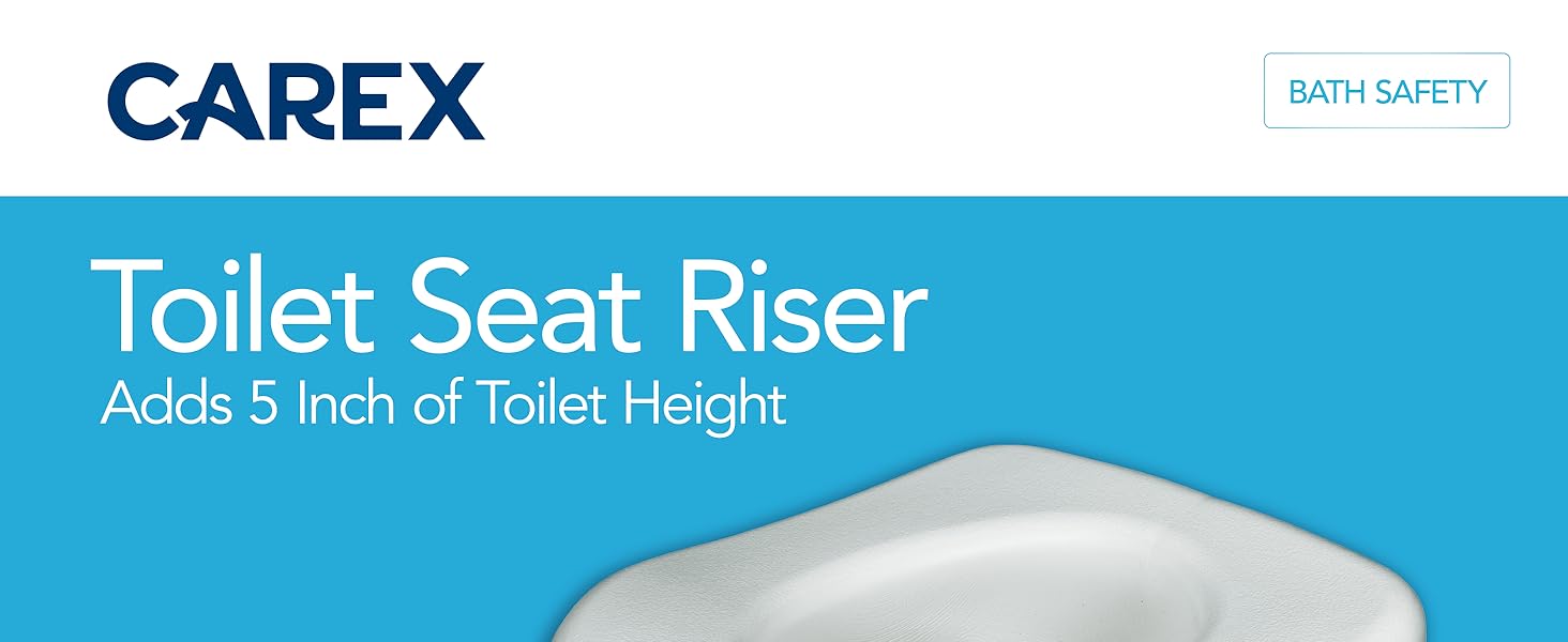Raised Toilet Seat With 300 Pound Weight Capacity - Slip-Resistant