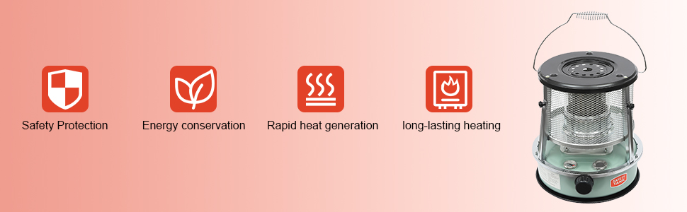 "Safety Protection Energy conservation Rapid heat generation long-lasting heating"