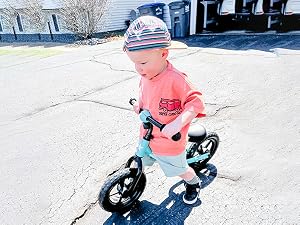 green balance bike