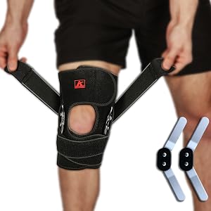hinged knee brace support men women sports side patella stabilizers wraparound