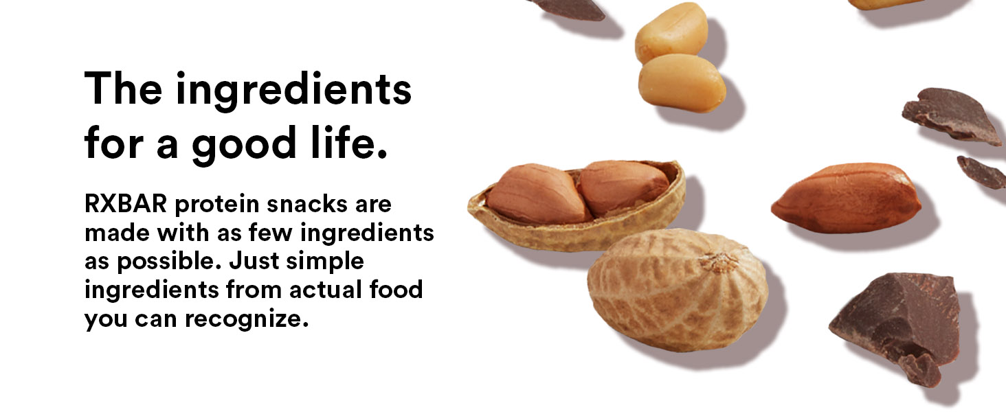 RXBARS Peanut butter chocolate Ingredients to a good life