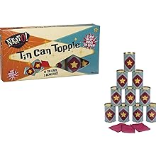 tin can topple, carnival games, retro toys, old fashioned toys, state fair toys