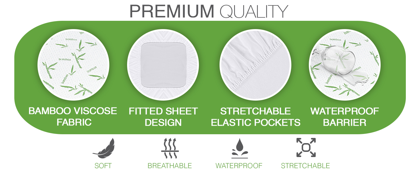 waterproof mattresscover full size cooling,utopia bedding mattress protector waterproof cooling full