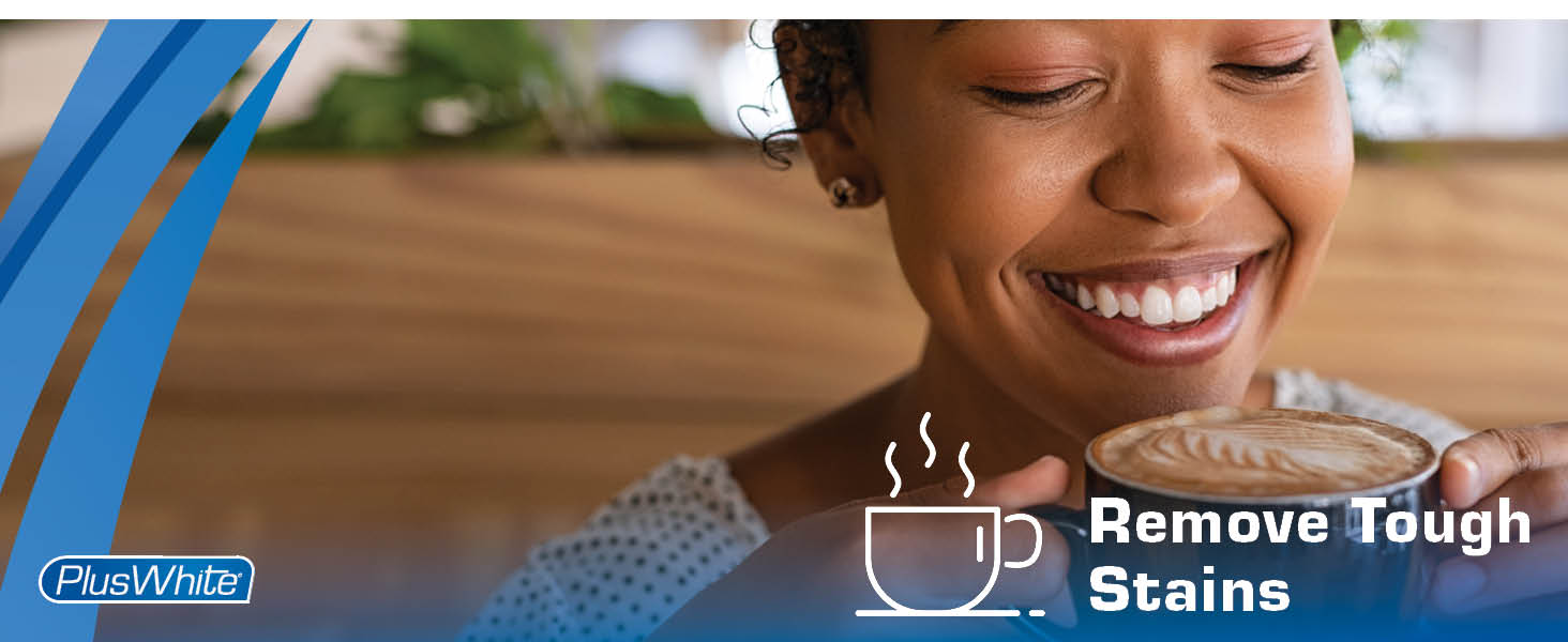 plus white speed whitening gel removes tough yellow tooth stains like coffee stains or tea stains
