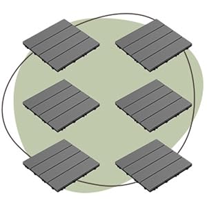 Image of deck tiles interlocking outdoor tiles for patio.