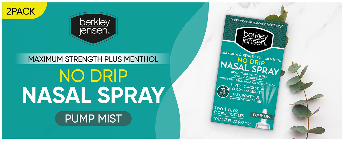 Berkley Jensen Maximum Strength No drip Nasal Spray Pump Mist