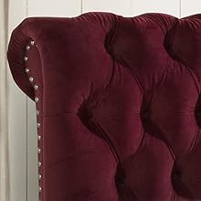 Coaster Home Furnishings Velvet Upholstered Chesterfield Bed