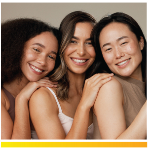 Women smiling