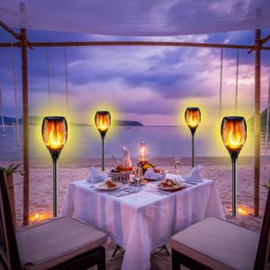 solar torch lights with flickering flame