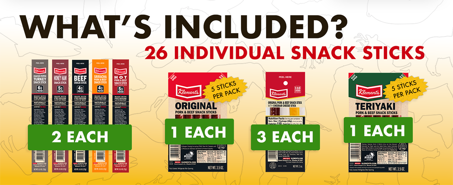 Flavor breakdown 26 snack sticks Jerky.com meat sticks gift bag high protein Christmas gift
