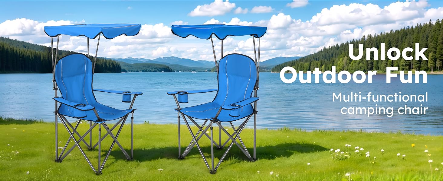 camp chair with canopy